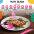 Heavy Duty Disposable Cerise Plastic Spoons, 50 Pcs - Cerise Disposable Cutlery