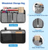 FINPAC Wheelchair Side Storage Bag w/Cup Holder, Wheelchair Armrest Accessories Pouch with Pen Slot and Reflective
