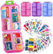 iouwei Pill Organizer with Medicine Labels, Travel Daily Pill Container, Mini Medication Organizer,
