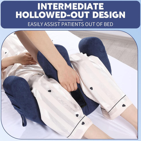 MABOZOO Patient Turning Device with Handle Hole, U-Shaped Velvet Turning Pillow Bedridden Nursing Pillow, Helping The
