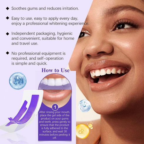 Longfng 3-in-1 3X 7pcs Teeth Whitening Kit,LED Accelerator Light with Whitening Gel Pens & Shine Whitening Strips