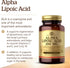 Solgar Alpha Lipoic Acid 200 mg, 50 Vegetable Capsules - Antioxidant Support, Non-GMO, Vegan, Gluten Free
