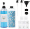 Lou & Rae Laundry Detergent Dispenser Set w/ 8 Waterproof Labels -