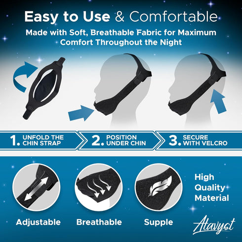 Anti Snoring Chin Strap for Men and Women - Airflow Jaw Strap, Effective Snore Solution for CPAP Users