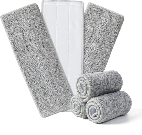 ZJSYJJ Flat Mop Pads 6pcs for Mop and Bucket Set with Wringer Replacement