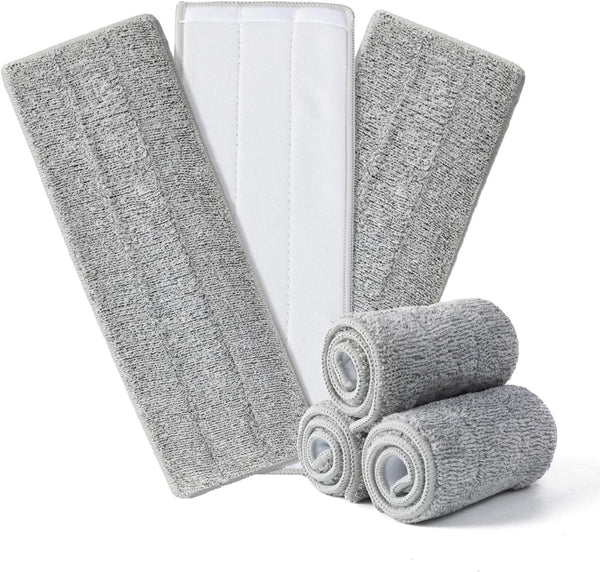 ZJSYJJ Flat Mop Pads 6pcs for Mop and Bucket Set with Wringer Replacement