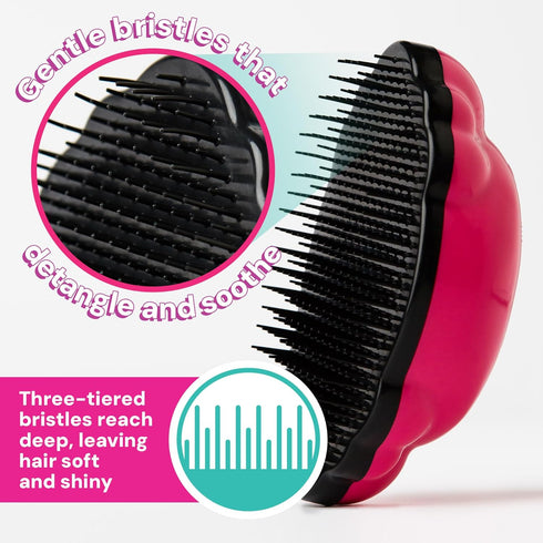 Knot Genie Original Full Size Detangling Hair Brush for Kids (Aquamarine Dream) - Perfect for Curly Hair
