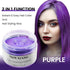 Purple Hair Dye Wax Temporary Color Pomade 4.23 oz, Natural Instant Hair Styling Clay for Halloween, Cosplay, Party