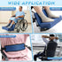 Novabright 2 Pcs Adjustable Footrest High Density Foam Leg Rest with Chair Seatbelt PU Waterproof Leather Foot Support