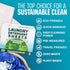 Eco Friendly Laundry Detergent Sheets, 100 sheets (200 loads) - Plant-Based Free and Clear Strips