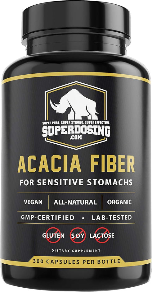 Fast Acting Organic Acacia Senegal Fiber Capsules, 300pk Natural Soluble Fiber Supplement