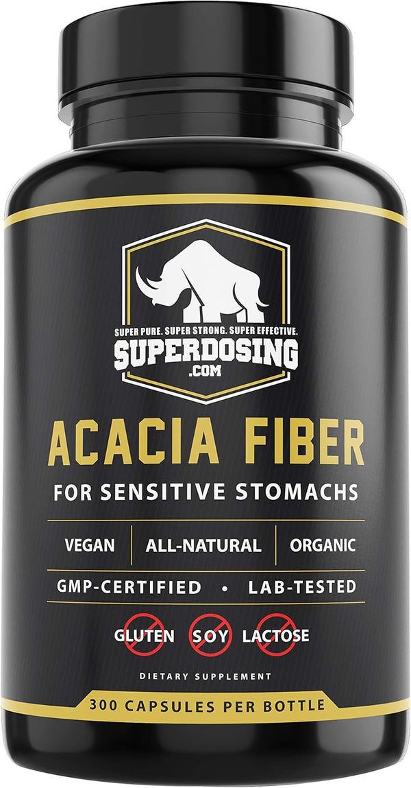 Fast Acting Organic Acacia Senegal Fiber Capsules, 300pk Natural Soluble Fiber Supplement