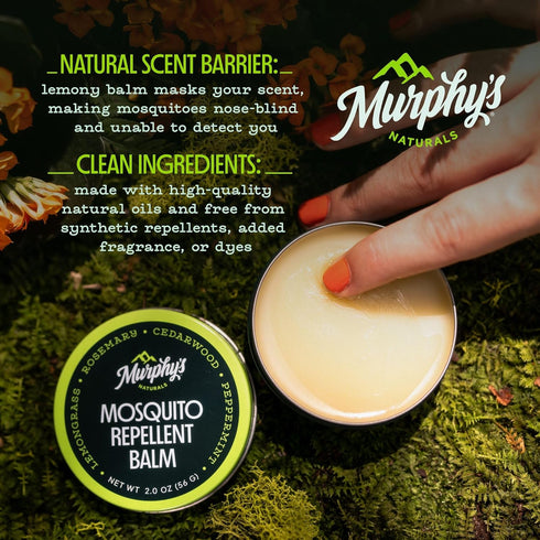 Murphy's Naturals Mosquito Repellent Balm - Plant-Based with Cedarwood, Lemongrass & Rosemary, 2 oz