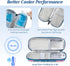 YOUSHARES Insulin Cooler Travel Case with 2 Cooler Ice Packs, Small EVA Diabetic Insulated Organizer for Medication