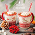 100 Pieces Christmas Disposable Wooden Spoons, 5.5'' Red White Stripe Pattern for Hot Chocolate, Cake, Ice Cream