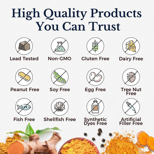 Vitalitown Turmeric Curcumin Root + Black Pepper - 1800MG, 95% Standardized Curcuminoids, Vegan Support (90 ct)