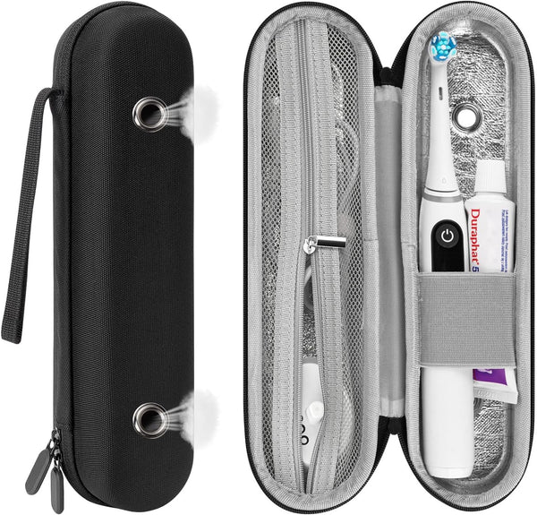 Linkidea Electric Toothbrush and Toothpaste Travel Case with Ventilation and Pocket for Charger,