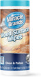 MiracleWipes for Wood Surfaces - Clean, Protect, and Polish Cabinets and Furniture - 30 Count