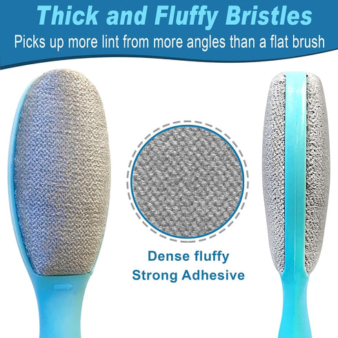 ezclean 2 Pack Reusable Lint Brush, Double Sided Pet Hair Remover for Clothes, Couch, Dog Cat Hair Cleaner