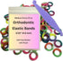 100 Pack 1/8 Inch Orthodontic Elastic Rubber Bands, Bi-Color Heavy Weight Small Rubberbands for Dreadlocks Hair Braids