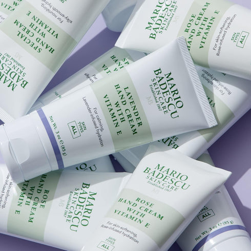 Mario Badescu Rose Hand Cream with Vitamin E, Non-Greasy, Fast-Absorbing for Dry Hands, 3 Oz