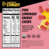 Honey Stinger Organic Pink Lemonade Energy Chew, Gluten Free & Caffeine Free, 12 Pack, 21.6 Ounce