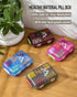 4PS Travel Pill Organizer with 164 Slice Labels, 10 Compartments, Portable Folding Small Pill Case