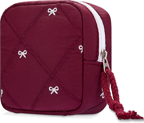 SERTRI Period Bag for Girls, Quilted Period Pouch for Women, Sanitary Napkin Storage
