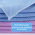 SINLAND Microfiber Glass Cleaning Cloth, 6PK, Lint Free for Windows, Car, Mirrors, Stainless Steel, 16x16 Inch
