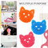 6 Pcs Cat Dual Sided Scrub Sponge Cleaning Sponges, Cute Temperature Sensitive Dish Sponges