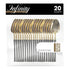 Infinity Flatware Gold/Black Teaspoons, 20 Count Luxury Disposable Cutlery for Elegant Events & Parties