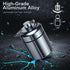 2 Pack Mini Pill Case Keychain, Portable Travel Pill Container, Waterproof Metal Daily Pill Box Organizer for Office