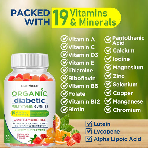 Premium Multivitamin Chewable Gummies - Sugar-Free & Gluten Free - Vitamins for Women & Men