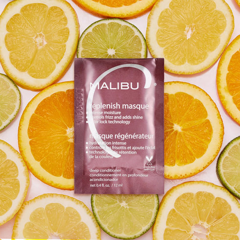 Malibu C Mini Malibu Rehab Wefts & Extensions, 2 Hair Remedy Packets, Hydrating Hair Care to Prevent Breakage