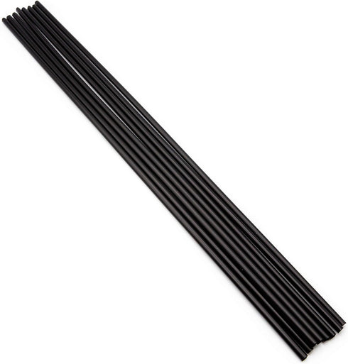 Made in USA Pack of 250 Unwrapped BPA-Free Plastic Drinking Straws, Black, 18" X 0.21"