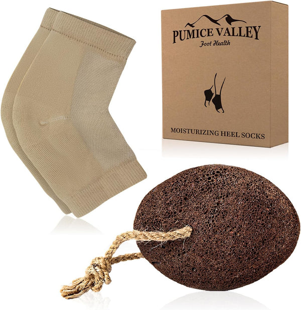 Pumice Stone for Feet Set - Natural Lava Foot Stone Callus Removing Kit for Dry Cracked Feet, Body, Hands