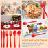 wlilupah 240 Set 80 80 80 Disposable Plastic Cutlery Forks and Spoons and Knifes for Home Office School Party Picnics