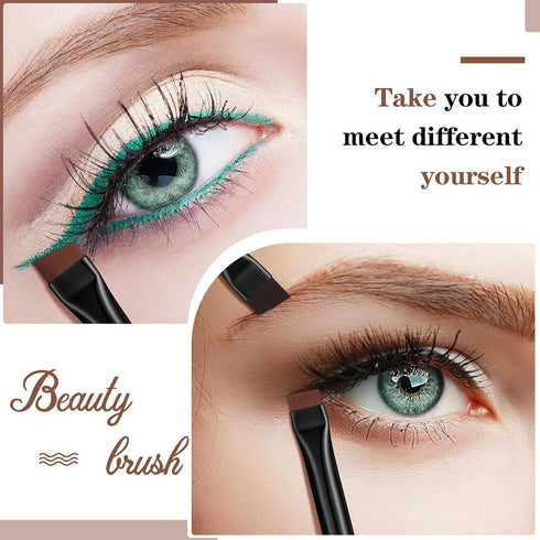 30 Pcs Eyeliner Brush Set, Gel Angled Eye Liner Brush, Fine Flat Slanted Eyebrow Brushes for Women Girls
