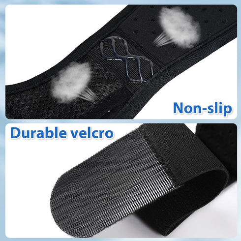 Hernia Belt for Men, Adjustable Waist Strap with 2 Removable Compression Pads, Breathable Material, Large