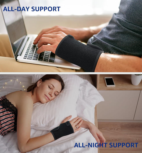 HiRui Wrist Support Brace with Splint for Men and Women, Hand Support for Carpal Tunnel, Arthritis, Tendonitis, Pain
