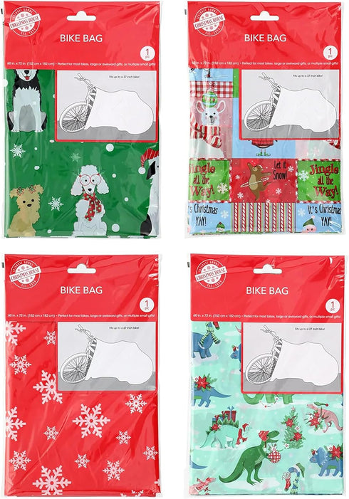 Christmas House Giant Gift Bicycle Bike Bag, 60 in. x 72 in., Assorted Qty 1