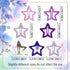 Purple Star Kawaii Y2K Emo Disco Hair Clips, Hair Accessories for Women