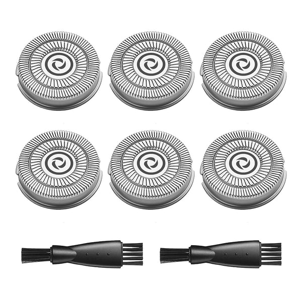 SweetLF Electric Shaver Replacement Heads, 6 Blades and 2 Cleaning Brushes Compatible with SWS7105 SWS7105BK