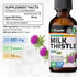 Organic Milk Thistle Tincture - 2 Fl. Oz. Liquid Supplement for Liver Cleanse, Detox & Repair - Vegan, Sugar &