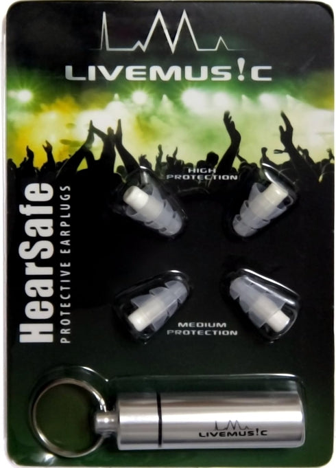 HearSafe Ear Plugs - High Fidelity Earplugs for Musicians, Concerts, DJs, Reusable Noise Protection (Standard Size)