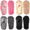 4 Pairs Detachable Microfiber Mop Slippers for Women Men, Washable Dusting Shoes for Home Office Kitchen Floor