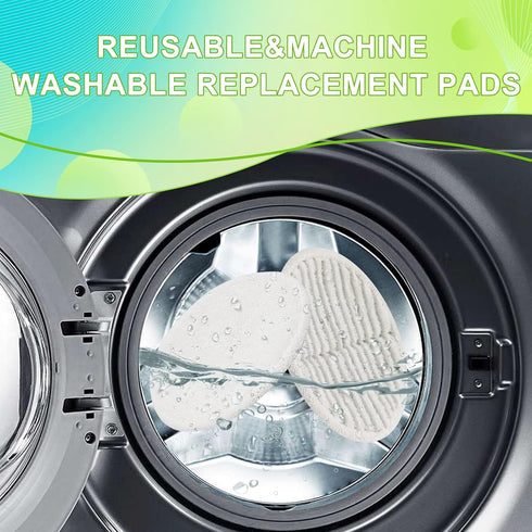2124 Replacement Pads for Bissell Spinwave Spin Mop, (2 Scrubby Pads and 4 Soft Pads) Compatible with Bissell Spinwave