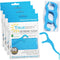 Trueocity Dental Flossers - 4 Pack with Travel Case (200 Total Count), Mint Flavored, Easy Grip, Prevents Tooth Decay