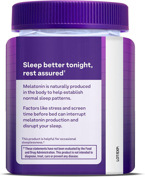 Natrol 5mg Melatonin Gummies, Sleep Support for Adults, 60 Strawberry-Flavored Gummies, 30 Day Supply