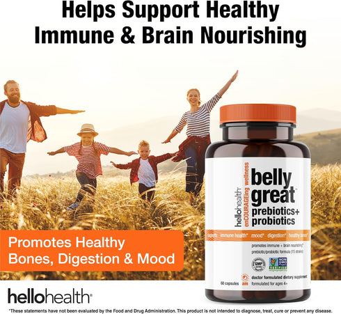 Daily Probiotic for Women, Men + Kids, 60 Count with Prebiotics, Probiotics, and Vitamin D3 for Gut Health